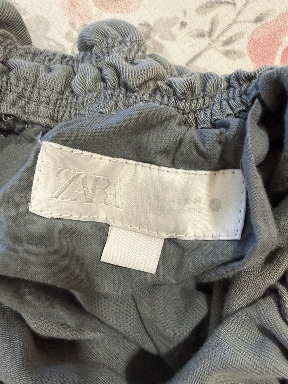 Zara High Waisted Drawstring Cinched Waist Wide Baggy Casual Pants Size Large - Picture 4 of 7